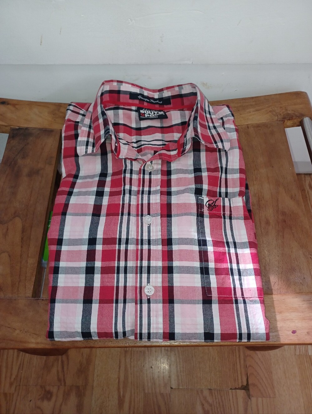90 Southpole Casual Red Plaid Button-Down Shirt - Men